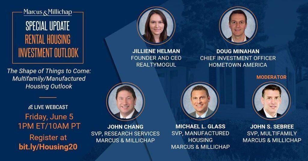 Housing Webcast 5June 6 - Rental Housing Investment Outlook Live Webinar Friday June 5th 2020 12PM CST