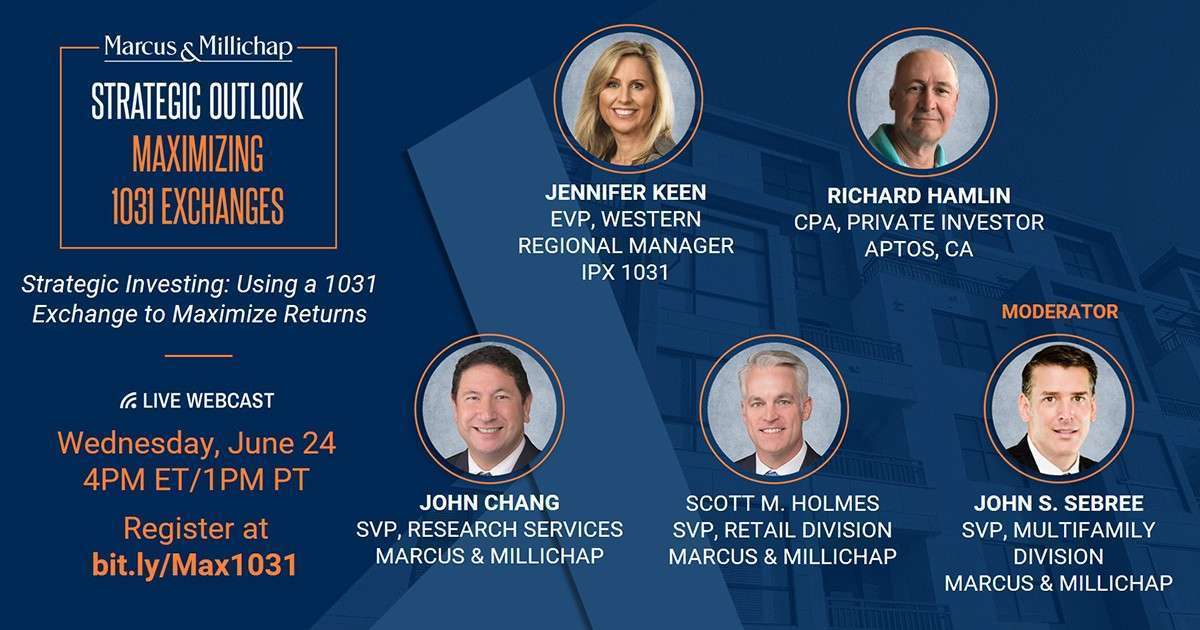 Live Webinar Wed - Using a 1031 Exchange to Maximize Returns 2