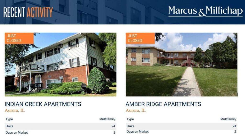 Just Sold Amber Ridge Apartments & Indian Creek Apartments Aurora IL | CREConsult