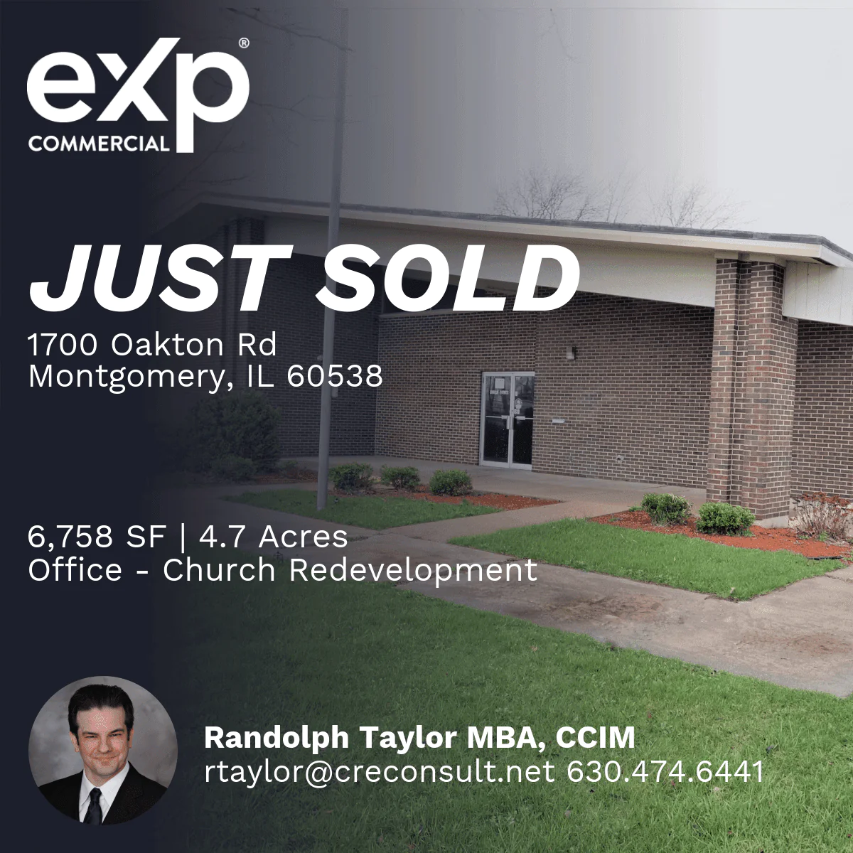 Just Sold! Former Uaw Local No 145 Office Building Montgomery Il – Creconsult Chicago Multifamily Just Sold! Former UAW Local No 145 Office Building Montgomery IL 1