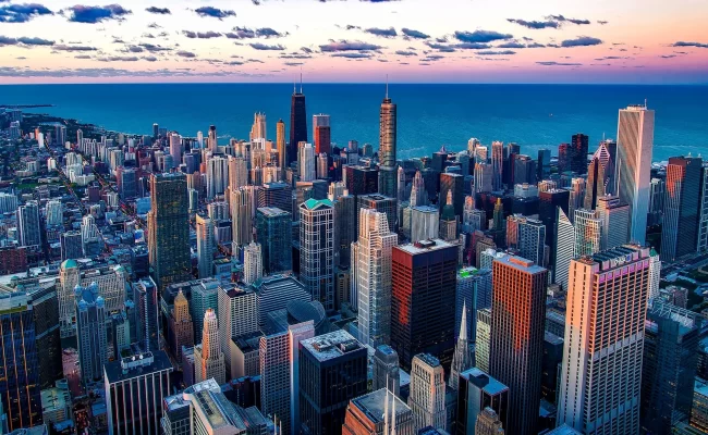 Graph showing Chicago rent trends for January 2024