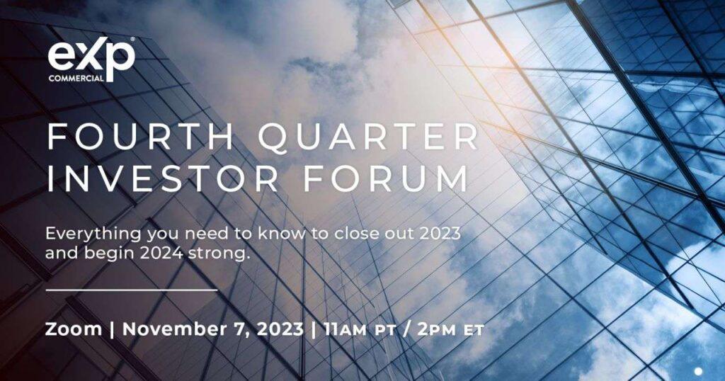 1698940824189 - Fourth Quarter Commercial Real Estate Investor Forum