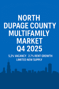 North DuPage County multifamily market Q4 2025 skyline and apartments