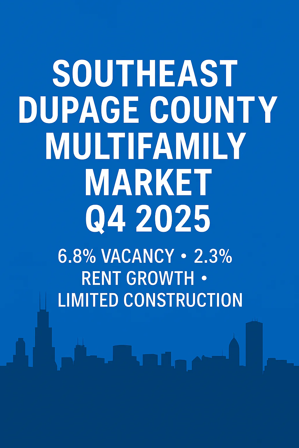 Southeast DuPage County multifamily market Q4 2025 skyline and apartments