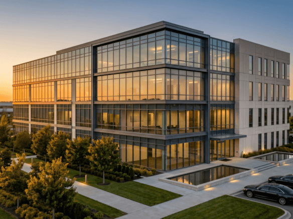 A modern commercial building representing a passive Chicago multifamily disposition strategy using a 1031 exchange DST.