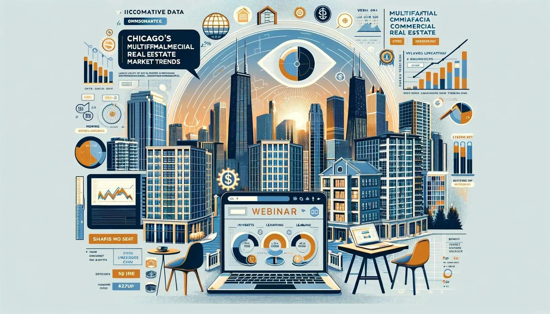 Moody's Analytics CRE Economic Webinar", "2023 CRE Trends Breakdown", "Chicago Multifamily Market Insights