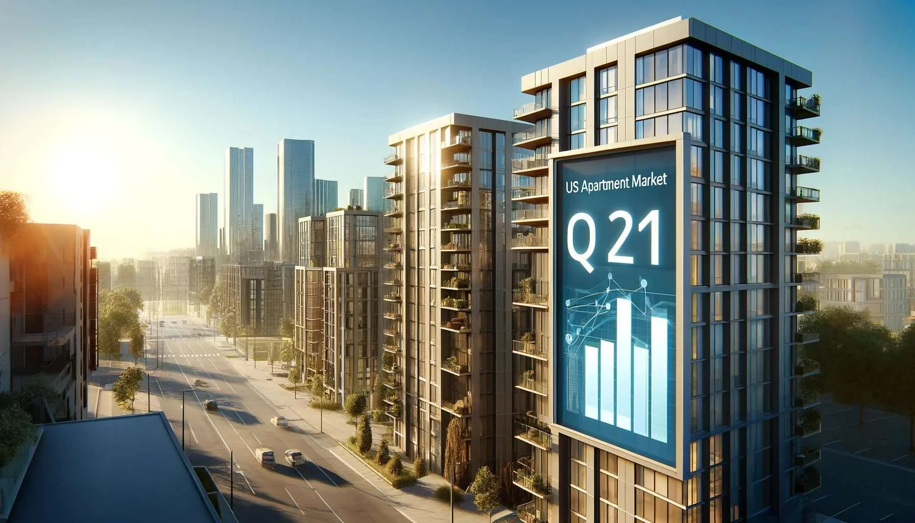 2024 Q1 comparison of US apartment demand and supply impacting rent growth.