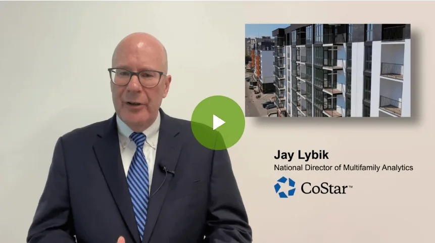 Multifamily market stabilization with improved vacancy rates and rising rent growth in 2024.